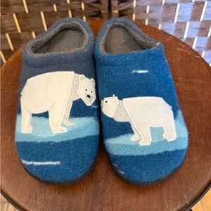L.L. Bean Blue Polar Bear Slippers